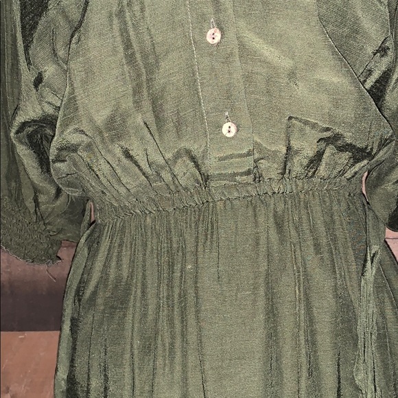 olive green Boho dress - Picture 3 of 6